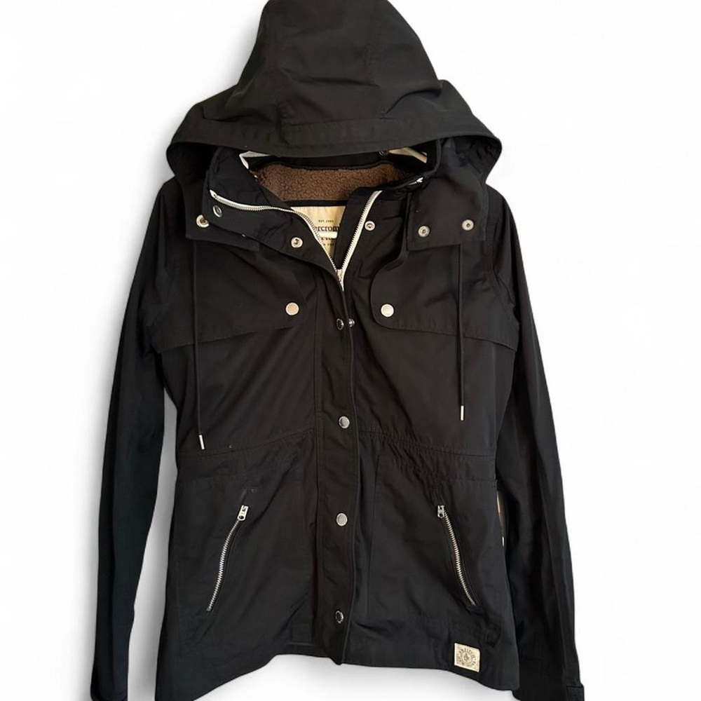 Abercrombie & Fitch Black Hooded Ski Jacket